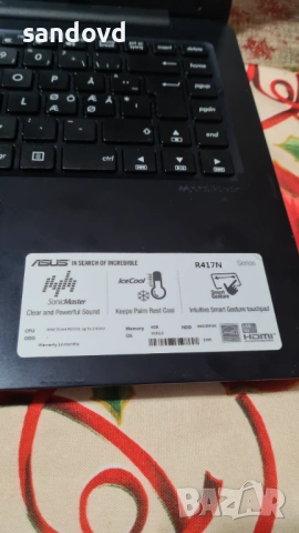 лаптоп ASUS  R417N цена 80 евро, снимка 2 - Лаптопи за дома - 53403902