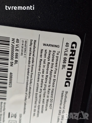 MAIN BOARD ZDS190R-6 for 40inc DISPLAY LTR400HS03-B for Grundig 40VLE666BL, снимка 7 - Части и Платки - 50643756