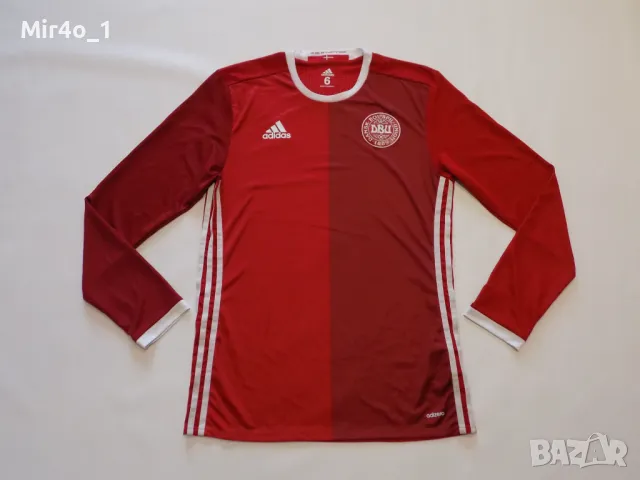 мачова футболна тениска denmark 2015-16 adidas блуза екип оригинална спорт мъжка S, снимка 1