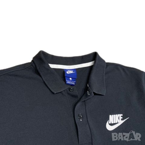 Оригинална мъжка тениска с яка Nike | L размер, снимка 3 - Тениски - 45694400
