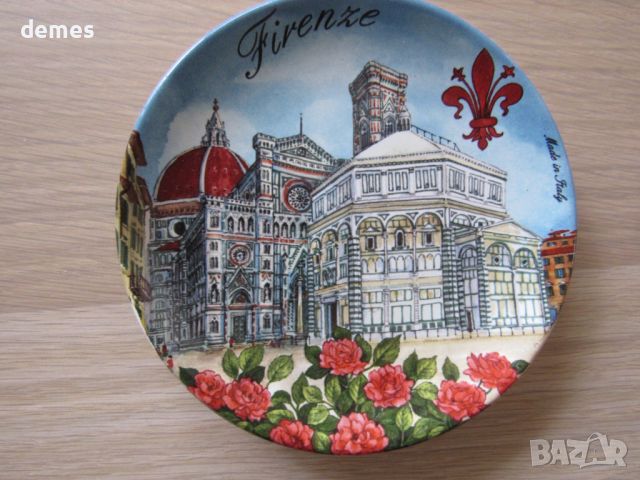 Декоративна чиния от Флоренция, Италия, снимка 1 - Декорация за дома - 46023806