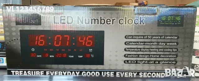 Голям стенен LED електронен часовник JH 3615, снимка 5 - Стенни часовници - 50759927