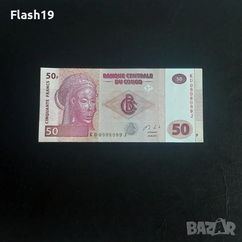 ⭐ Конго 50 франка 2019 г. AU ⭐
