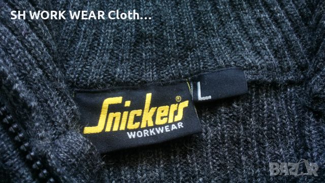 Snickers 2905 WOOL Work SWEATER размер L / XL работен пуловер 100% Вълна W4-157, снимка 13 - Пуловери - 45894053
