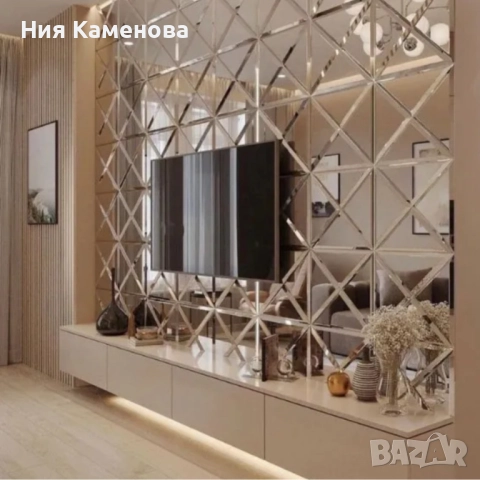 Огледални стикери за стена 32 броя – Лесен начин да преобразиш дома си с модерна елегантност, снимка 2 - Декорация за дома - 52871732