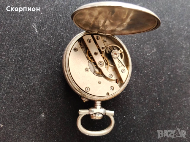 Швейцарски СРЕБЪРЕН джобен часовник - ПРОМОЦИЯ, снимка 5 - Джобни - 50776764