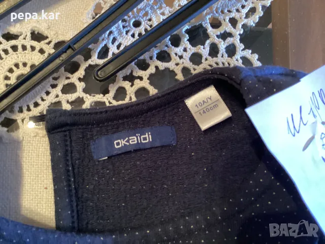 Рокля Okaidi.140,тъмносиня с дълъг ръкав и още рокли в обявите ми, снимка 4 - Детски рокли и поли - 50269395