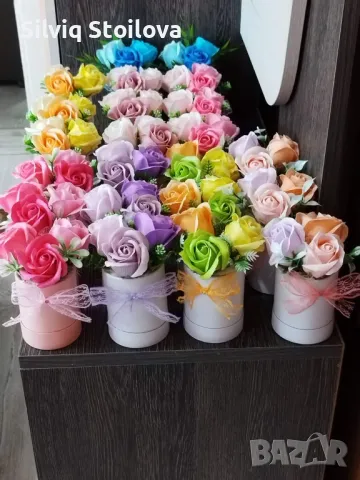 Страхотно бюджетно  предложение на супер цена със 3 броя сапунени рози за първия учебен ден, снимка 3 - Подаръци за жени - 46913434