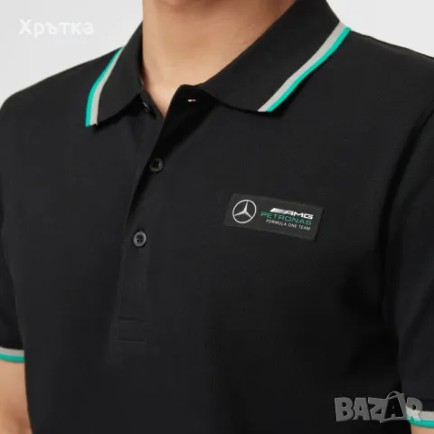 Mercedes AMG Polo Shirt - Оригинална мъжка тениска с яка р-р M, снимка 4 - Тениски - 48891596