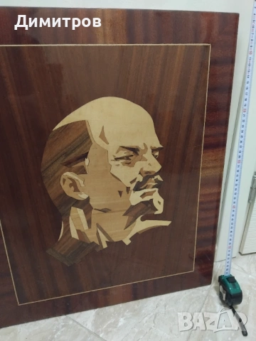 Картина Ленин интарзия , снимка 2 - Антикварни и старинни предмети - 53101455