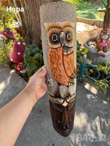 Маска за стена от дърво 50см с лек дефект. Намалена!