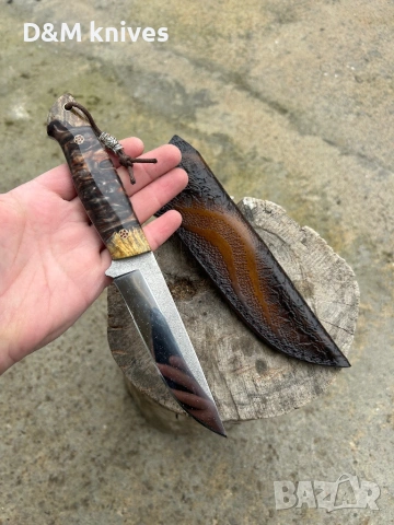 Ръчно изработен нож от стомана N690, снимка 4 - Ножове - 53511720