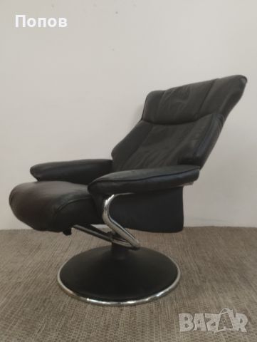 Дизайнерско кожено релакс кресло, снимка 7 - Дивани и мека мебел - 46419188