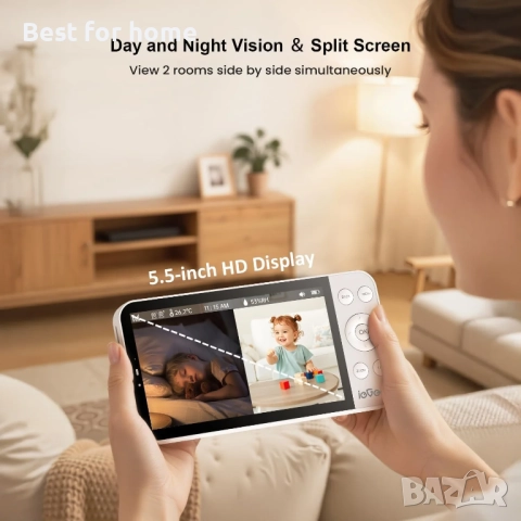 Видео бебефон ieGeek Baby 5 с приложение и Wifi, снимка 3 - Бебефони - 52922098