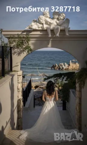 Уникална булчинска рокля и подаръци към нея (обувки, чанта и аксесоар за коса), снимка 5 - Сватбени рокли - 50315960