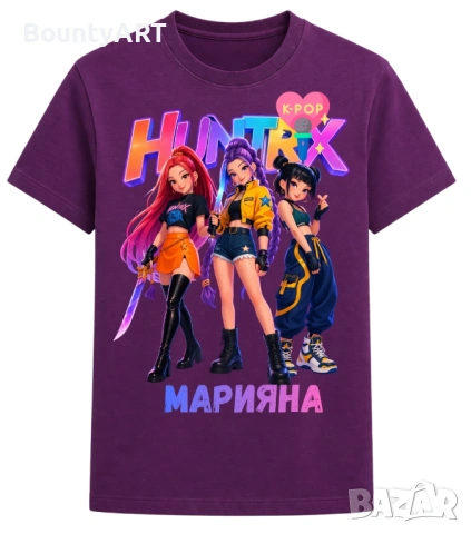 Персонализирана тениска Хънтрикс K-Pop