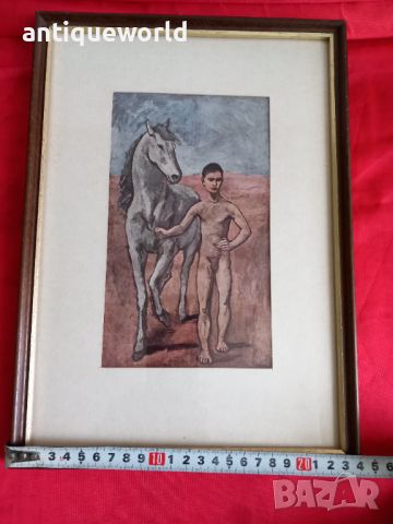 Картина Пабло Пикасо  "Момче с Кон ", снимка 6 - Антикварни и старинни предмети - 45776742