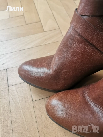 Кожени кафяви ботуши 38 номер, снимка 3 - Дамски ботуши - 52077197