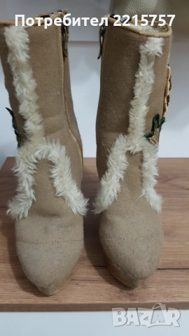 Ботуши от естествена телеш.кожа и велур. От Италия., снимка 15 - Дамски ботуши - 38293537