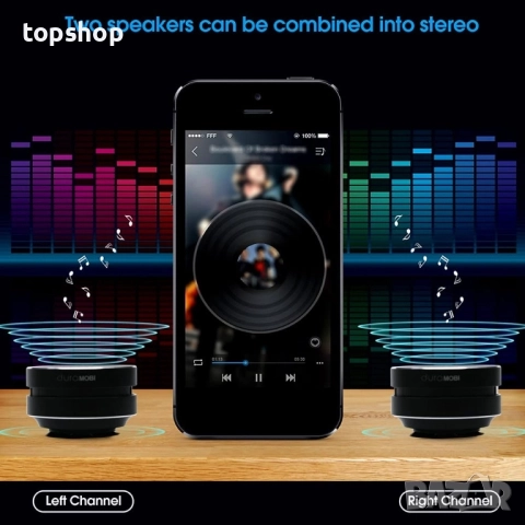 2 мини тонколони Humbird с костна проводимост, миниатюрен безжичен преносим високоговорител..., снимка 3 - Тонколони - 51572537