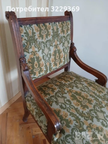 Ретро антика винтидж кресло, снимка 7 - Дивани и мека мебел - 51370942