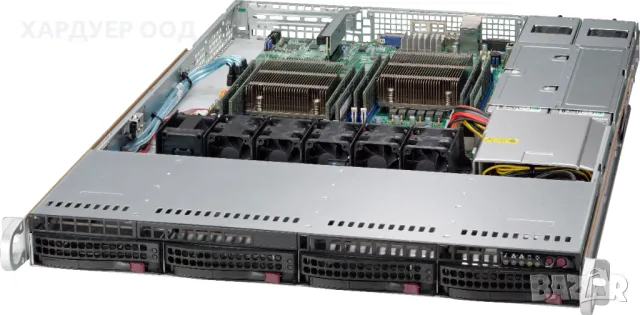 Supermicro CSE-815TQ 2xE5-2643 16GB RAM 1xPSU 1U Server, снимка 1