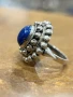 Сребърен пръстен Лапис лазули, снимка 4