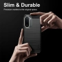 MOFI Карбонов Калъф за Xiaomi Redmi A7 Pro 4G - TPU, Четкана текстура, Бързо охлаждане, 3 цвята, снимка 9
