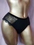  Резервирани Fancy Underwear XL Черна дантелена бикина , снимка 5