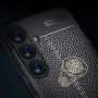 Samsung Galaxy S25 5G Удароустойчив Litchi Skin Калъф и Протектор, снимка 5