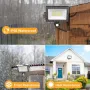 Linke 80W охранителен LED прожектор с PIR сензор, IP66 водоустойчив, сензор за движение, 7200 лумена, снимка 7