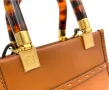Голяма бизнес Фенди/Fendi „Слънчев лъч-Sinchine“ чанта от естествена кожа, снимка 8