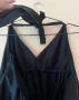 Сатенен черен потник с връзка на врата , гол гръб и цип отстрани 🖤, снимка 4