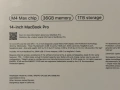 НОВ! MacBook Pro 14 M4 Max`14 CPU/32 GPU/36GB RAM/1TB SSD, снимка 2