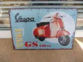 Метална табела мотор Vespa Веспа от 1955 година скутер мотопед класика, снимка 1