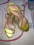 ❤️PURA LOPEZ вечерни обувки с ток от естествена кожа  - Златист - 36