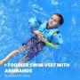 Gogokids Детска жилетка за плуване с 2 ленти за ръце за 4-6 години, снимка 6