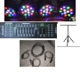 (Нов)пълен комплект DMX/LED осветление (прожектори),стойка, контролер,кабели, снимка 1