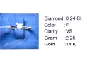 Златен дамски пръстен с диамант 0,24Ct. чистота:VS размер:54 модел:34028-1, снимка 4