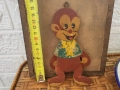 Стара дървена играчка маймунка 1946, снимка 5