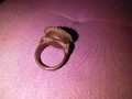  ВЪЗРОЖДЕНСКИ БОЛЯРСКИ АВТЕНТИЧЕН ЕТНОГРАФСКИ  ПРЪСТЕН БРОНЗ 17-18 Век 18.49грама, снимка 4