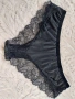  Резервирани Fancy Underwear XL Черна дантелена бикина , снимка 3