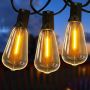  AVANLO Външни струнни светлини електрически 18 м, 26 + 2 E12 LED пластмасови крушки, водоустойчиви, снимка 1 - Външни лампи - 45297763