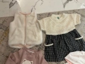 2-3г Лот 4ч Benetton детска рокля+пухено елече 2г, снимка 3