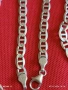 Сребърно колие плетка тип Морашка Корабна верига много красиво елегантно бижу 52804, снимка 3