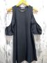 Нова елегантна ежедневна паднал буфан ръкав черна рокля Zara zara Зара , снимка 2