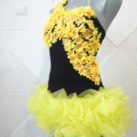 Детска рокля за латино танци с 3Д цветя ., снимка 10 - Детски рокли и поли - 45388853