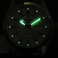 ТОП ЦЕНА! Спортен часовник Seiko 5 Военен авиатор, неръждаема стомана Мъжки, снимка 4 - Мъжки - 44957114