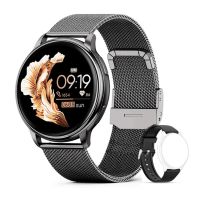Елегантен дамски смарт часовник Android IOS G35 в черен цвят, снимка 1 - Смарт часовници - 46008050