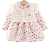Кадифена бебешка рокля 80р-р, снимка 1 - Бебешки рокли - 45336773